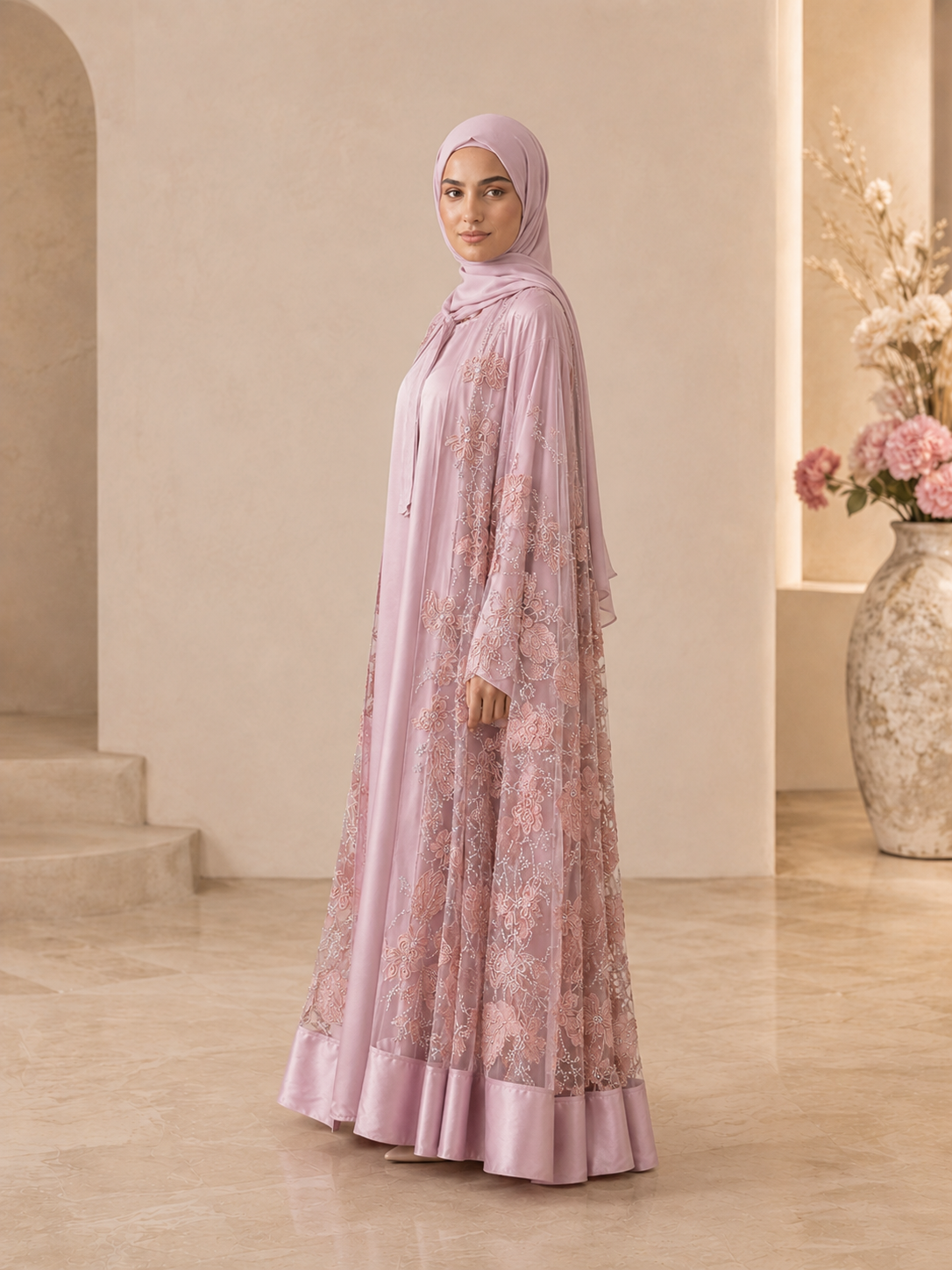 Bloom Collection Floral Cape Blush Rose - Limited Edition