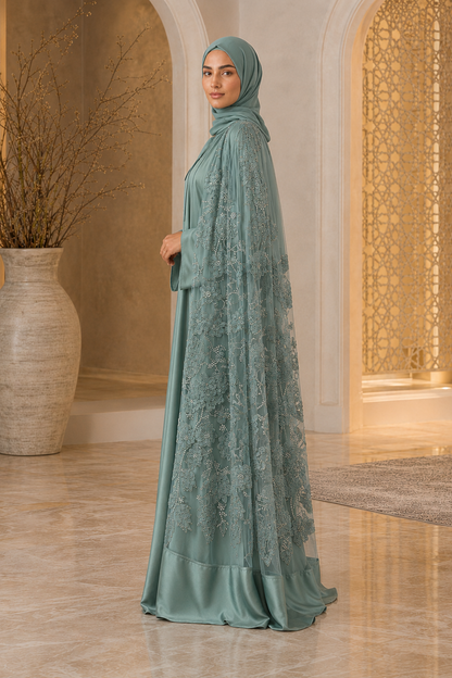 Bloom Collection Floral Cape Sage Green - Limited Edition