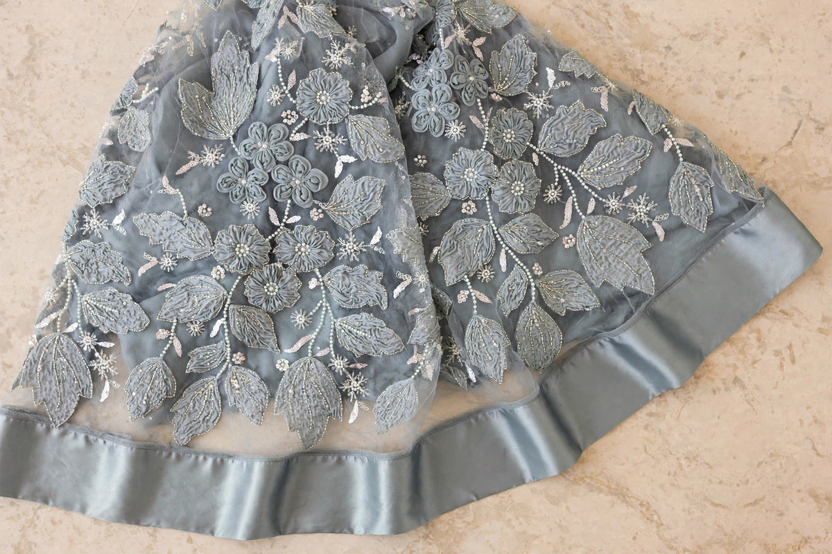 Bloom Collection Floral Cape Silver Grey - Limited Edition