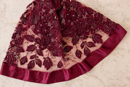 Bloom Collection Floral Cape Burgundy - Limited Edition