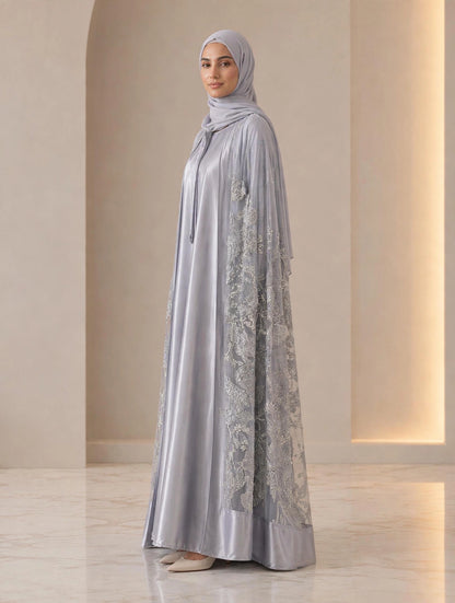 Bloom Collection Floral Cape Silver Grey - Limited Edition