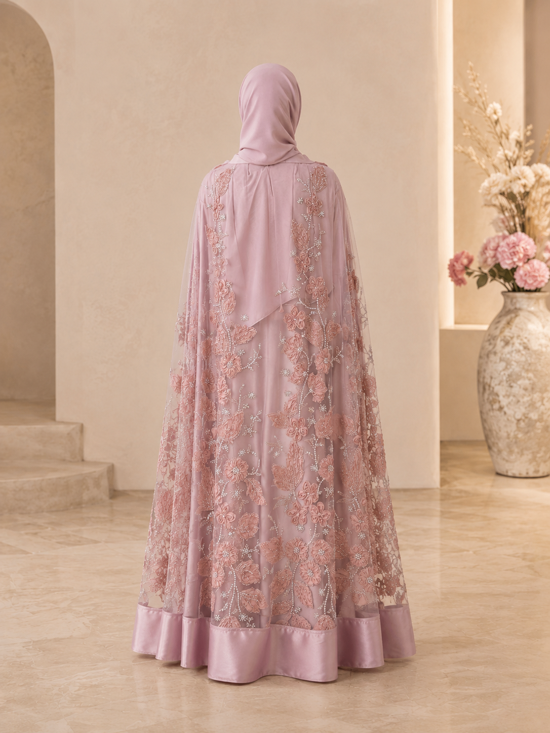 Bloom Collection Floral Cape Blush Rose - Limited Edition