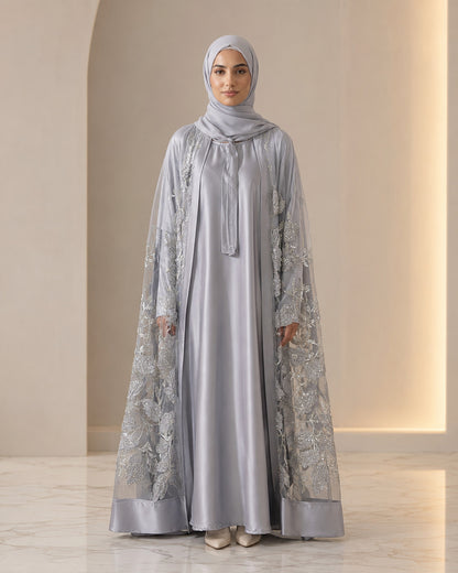 Bloom Collection Floral Cape Silver Grey - Limited Edition